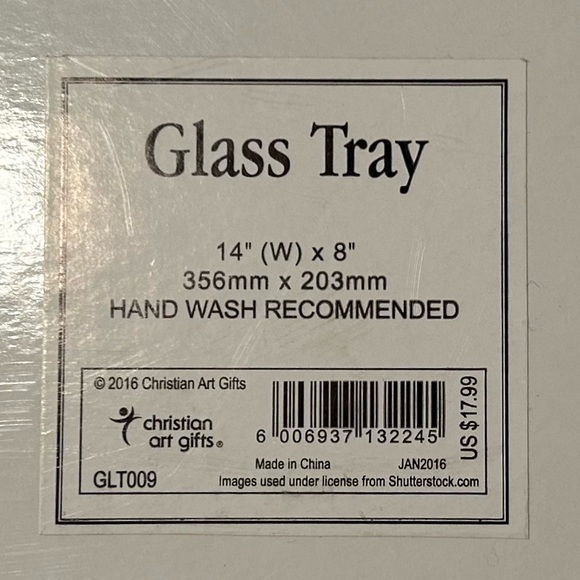 Christian Art Gifts-Boxed Glass Tray”The Glory of God” Bible Verse 14”x8”🌸 - Picture 3 of 3